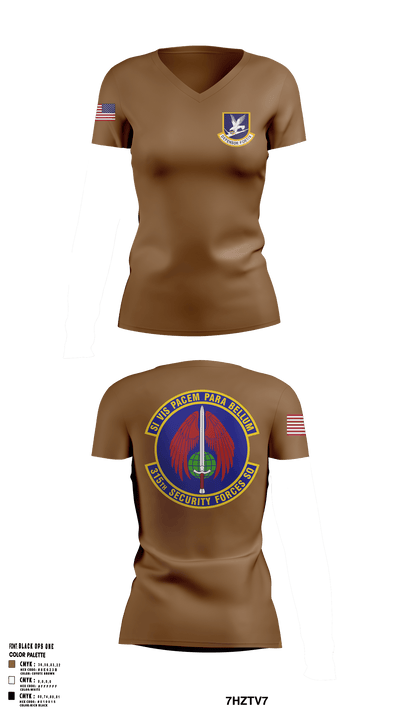 315 SFS CHS 73678027 Women's Short Sleeve V-neck Shirt - 6