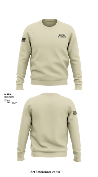 Crew Neck Sweatshirt, B BTRY 4-133FAR, Army, Teamtime, Team time, sublimation, custom sports apparel, team uniforms, spirit wear, spiritwear, sports uniforms, custom shirts, team store, custom team store, fundraiser sports, apparel fundraiser