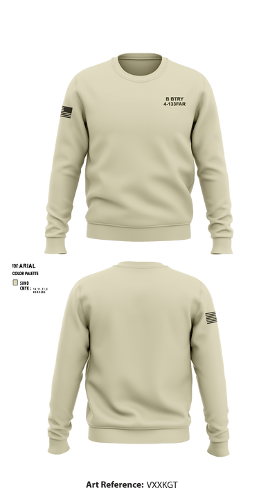 B BTRY 4-133FAR 53074900 Crew Neck Sweatshirt - 1