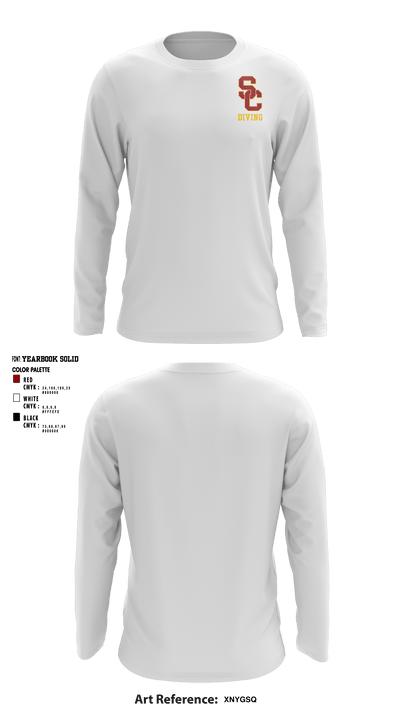 University Of Southern California Diving 38780209 Long Sleeve Performance Shirt - 4