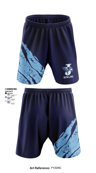 Jefferson Senior High School Bowling 7186554 Athletic Shorts With Pockets - 2
