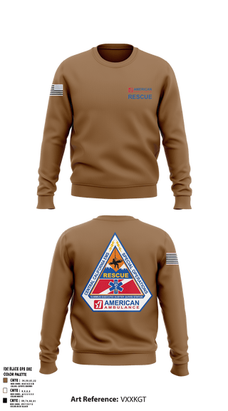 Crew Neck Sweatshirt, American Ambulance Rescue, , Teamtime, Team time, sublimation, custom sports apparel, team uniforms, spirit wear, spiritwear, sports uniforms, custom shirts, team store, custom team store, fundraiser sports, apparel fundraiser