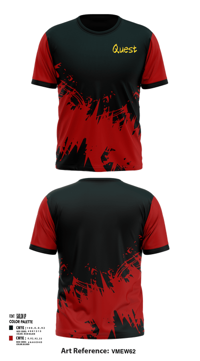Quest 13621852 Short Sleeve Performance Shirt - 1