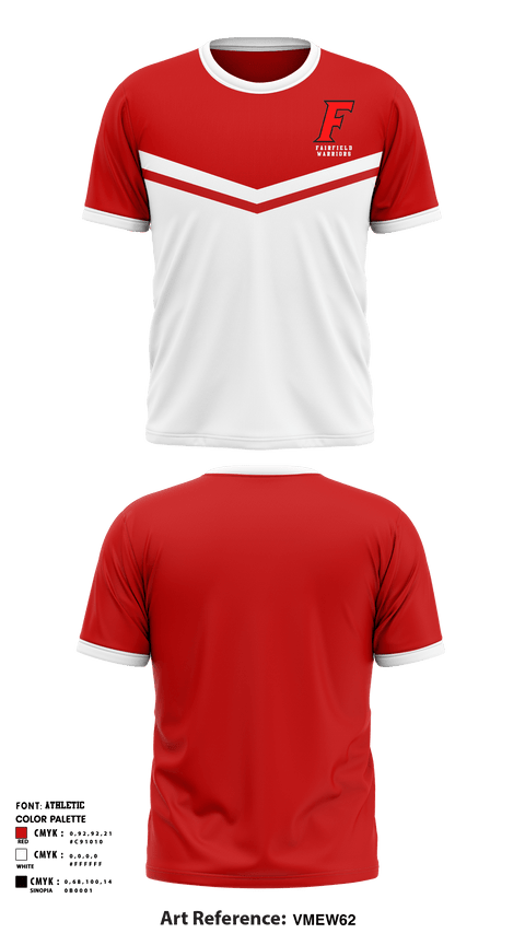 Short Sleeve Performance Shirt, Fairfield Warriors, Spirit Store, Teamtime, Team time, sublimation, custom sports apparel, team uniforms, spirit wear, spiritwear, sports uniforms, custom shirts, team store, custom team store, fundraiser sports, apparel fundraiser
