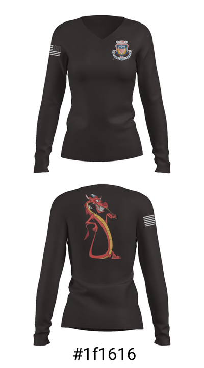 Mighty S1 34213142 Women's Long Sleeve V-neck Shirt - 36