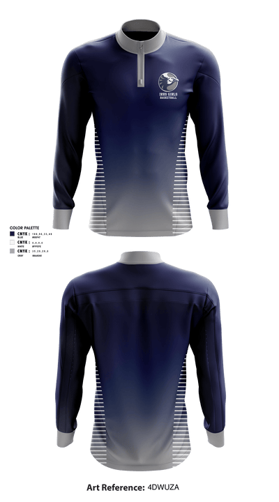 IRHS Girls Basketball 1389939 Quarter Zip Jacket - 1