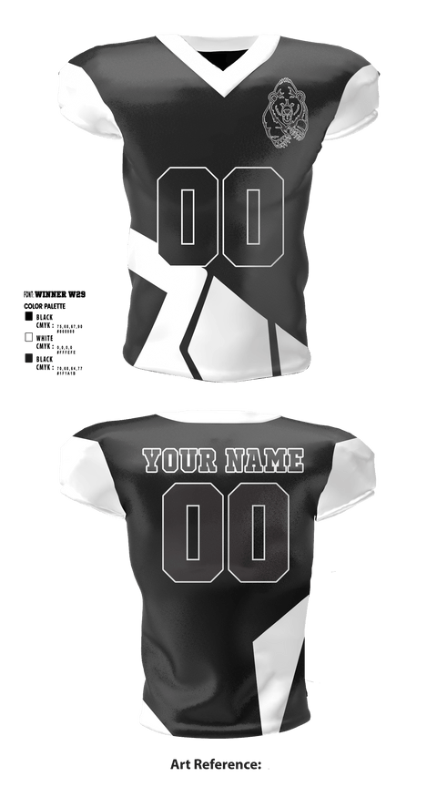 Football Jersey, Black Bears, Football, Teamtime, Team time, sublimation, custom sports apparel, team uniforms, spirit wear, spiritwear, sports uniforms, custom shirts, team store, custom team store, fundraiser sports, apparel fundraiser