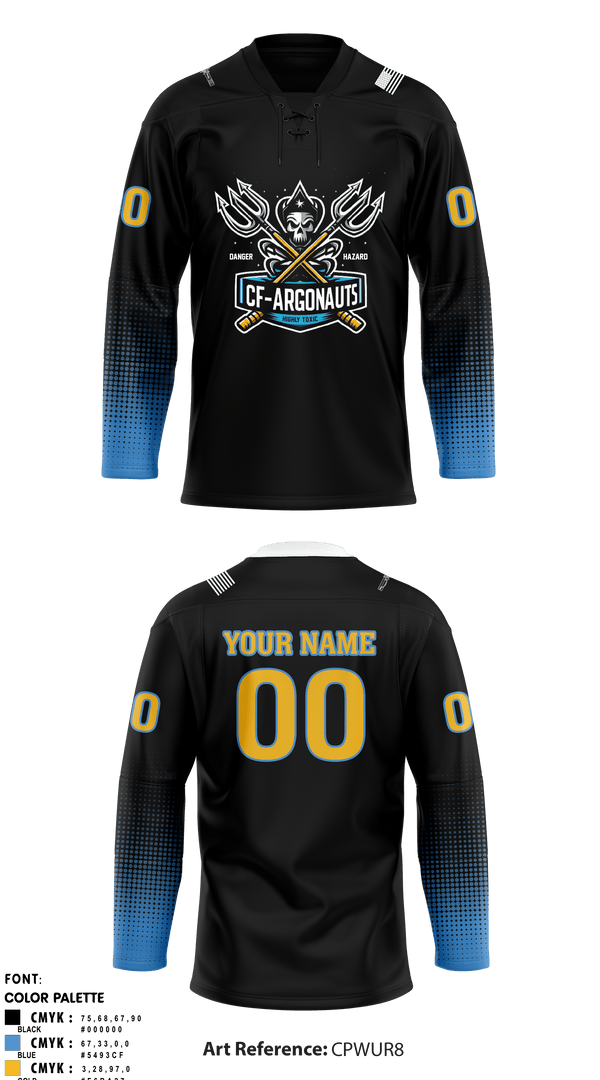 Hockey Jersey, CF-ARGONAUTS, Ice Hockey, Teamtime, Team time, sublimation, custom sports apparel, team uniforms, spirit wear, spiritwear, sports uniforms, custom shirts, team store, custom team store, fundraiser sports, apparel fundraiser
