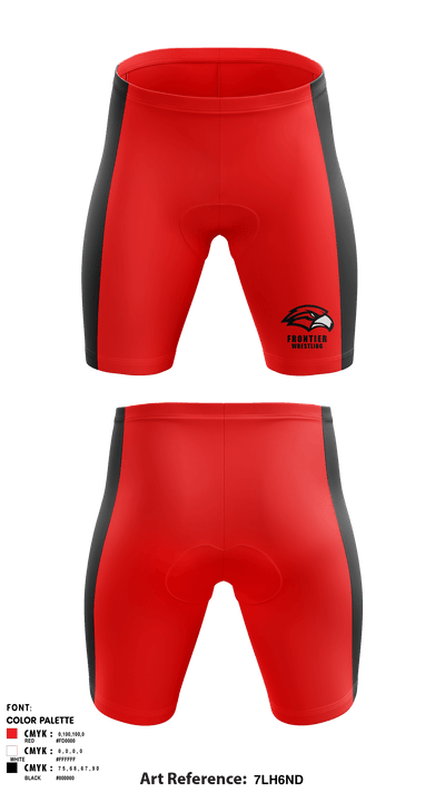 Frontier Senior High School Wrestling 68856248 Men's Compression Shorts - 1
