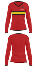 Gilbert High School Basketball 29807491 Women's Long Sleeve V-neck Shirt - 33