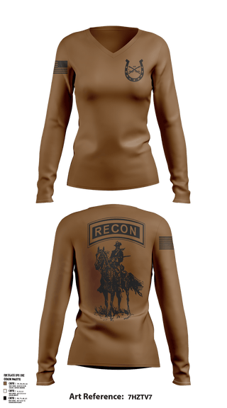 Women's Long Sleeve Vneck Shirt, , National Guard, Teamtime, Team time, sublimation, custom sports apparel, team uniforms, spirit wear, spiritwear, sports uniforms, custom shirts, team store, custom team store, fundraiser sports, apparel fundraiser