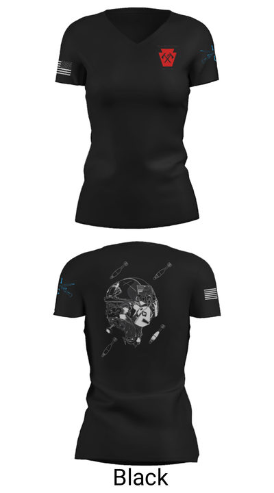 1-111th IN BN 37171288 Women's Short Sleeve V-neck Shirt - 20