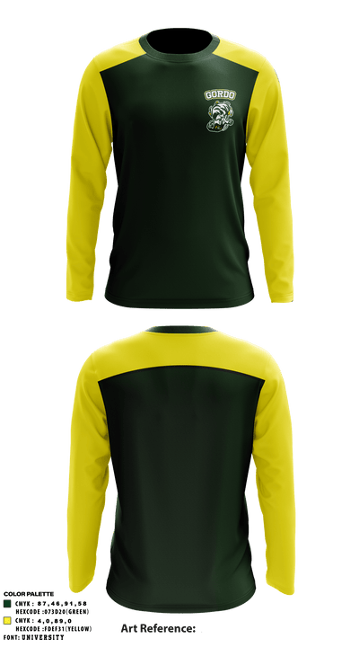 Gordo High School Volleyball 33312486 Long Sleeve Performance Shirt - 1