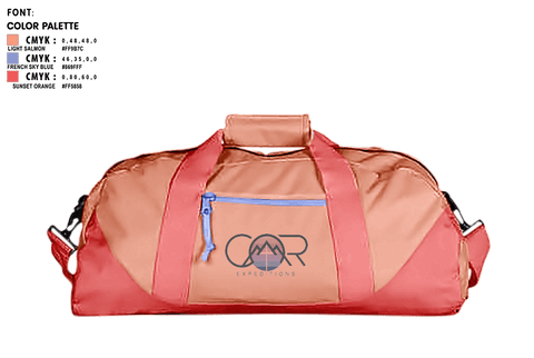 Duffle Bag, COR ExpeditionsCOR Expeditions, , Teamtime, Team time, sublimation, custom sports apparel, team uniforms, spirit wear, spiritwear, sports uniforms, custom shirts, team store, custom team store, fundraiser sports, apparel fundraiser