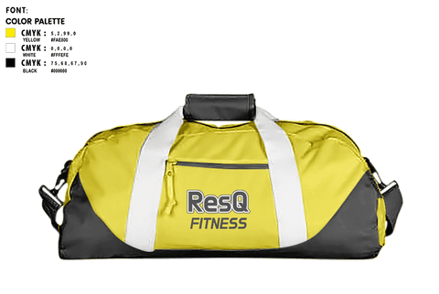 Duffle Bag, ResQ Fitness, , Teamtime, Team time, sublimation, custom sports apparel, team uniforms, spirit wear, spiritwear, sports uniforms, custom shirts, team store, custom team store, fundraiser sports, apparel fundraiser