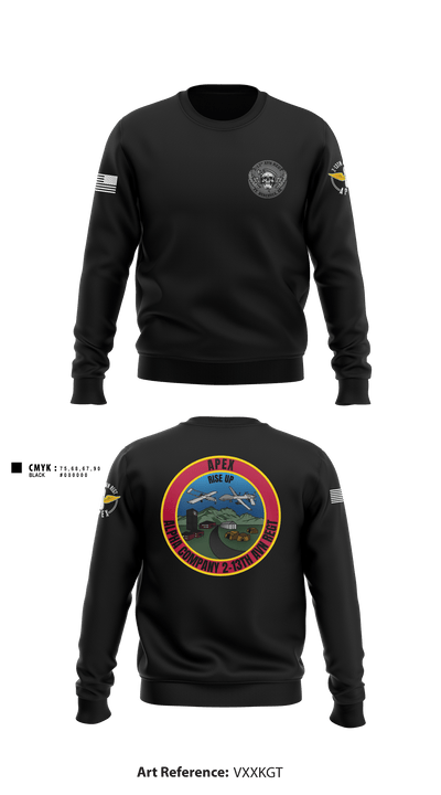 A Co, 2-13th AVN REGT 95713396 Crew Neck Sweatshirt - 1