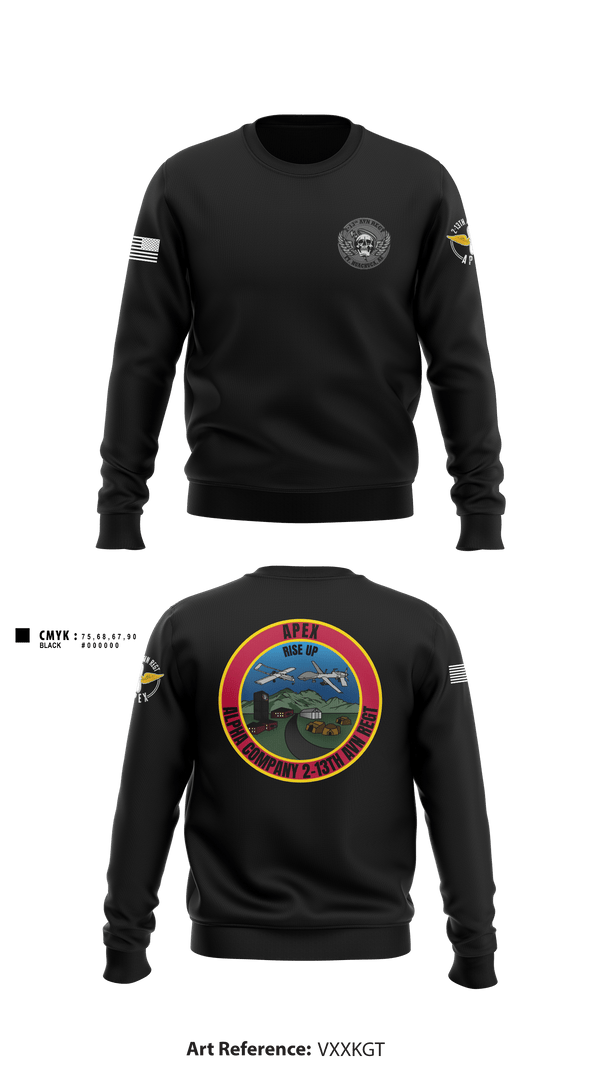 Crew Neck Sweatshirt, A Co, 2-13th AVN REGT, , Teamtime, Team time, sublimation, custom sports apparel, team uniforms, spirit wear, spiritwear, sports uniforms, custom shirts, team store, custom team store, fundraiser sports, apparel fundraiser