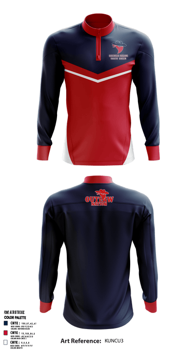 Saugerties Outlaws 20780337 Quarter Zip Jacket - 6