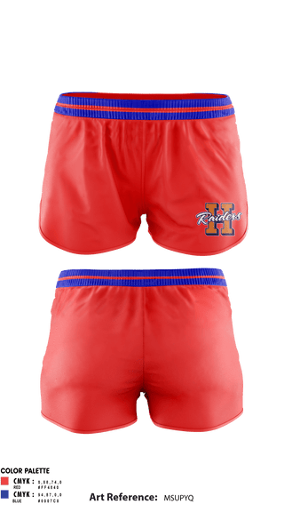 Women's Shorts, William Henry Harrison High School Cheer, Cheer, Teamtime, Team time, sublimation, custom sports apparel, team uniforms, spirit wear, spiritwear, sports uniforms, custom shirts, team store, custom team store, fundraiser sports, apparel fundraiser