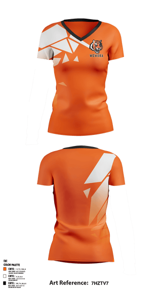 Women's Short Sleeve Vneck Shirt, Wewoka High School, Spirit Store, Teamtime, Team time, sublimation, custom sports apparel, team uniforms, spirit wear, spiritwear, sports uniforms, custom shirts, team store, custom team store, fundraiser sports, apparel fundraiser