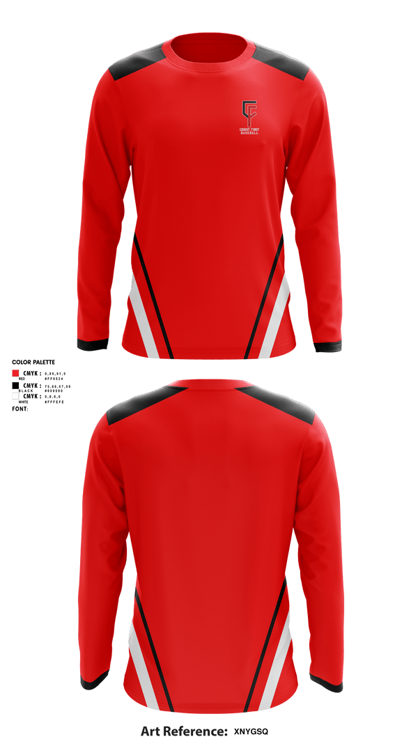Long Sleeve Performance Shirt, Christ First Baseball, Baseball, Teamtime, Team time, sublimation, custom sports apparel, team uniforms, spirit wear, spiritwear, sports uniforms, custom shirts, team store, custom team store, fundraiser sports, apparel fundraiser