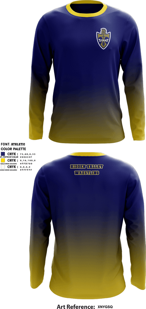 Long Sleeve Performance Shirt, Hidden Valley High School Wrestling, Wrestling, Teamtime, Team time, sublimation, custom sports apparel, team uniforms, spirit wear, spiritwear, sports uniforms, custom shirts, team store, custom team store, fundraiser sports, apparel fundraiser