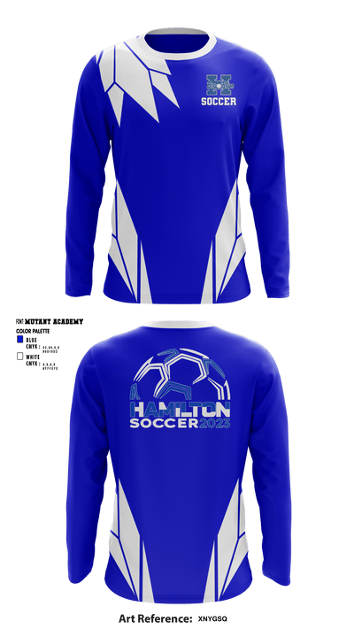 Hamilton High School Soccer 75906986 Long Sleeve Performance Shirt - 2