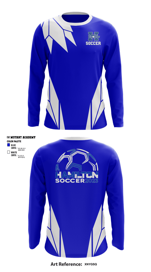 Long Sleeve Performance Shirt, Hamilton High School Soccer, Men's Soccer, Teamtime, Team time, sublimation, custom sports apparel, team uniforms, spirit wear, spiritwear, sports uniforms, custom shirts, team store, custom team store, fundraiser sports, apparel fundraiser