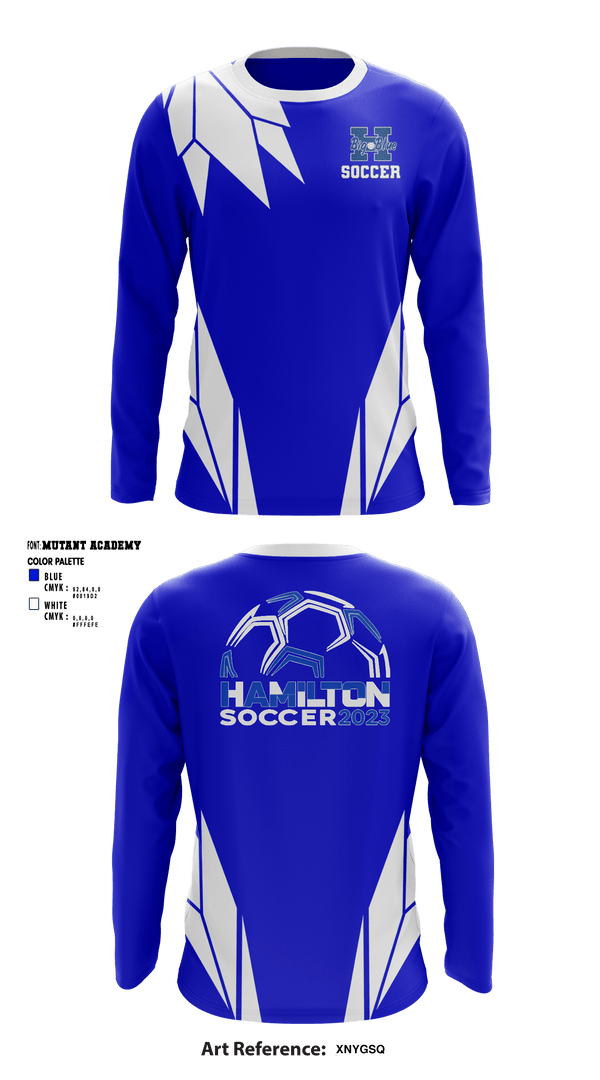 Long Sleeve Performance Shirt, Hamilton High School Soccer, Men's Soccer, Teamtime, Team time, sublimation, custom sports apparel, team uniforms, spirit wear, spiritwear, sports uniforms, custom shirts, team store, custom team store, fundraiser sports, apparel fundraiser
