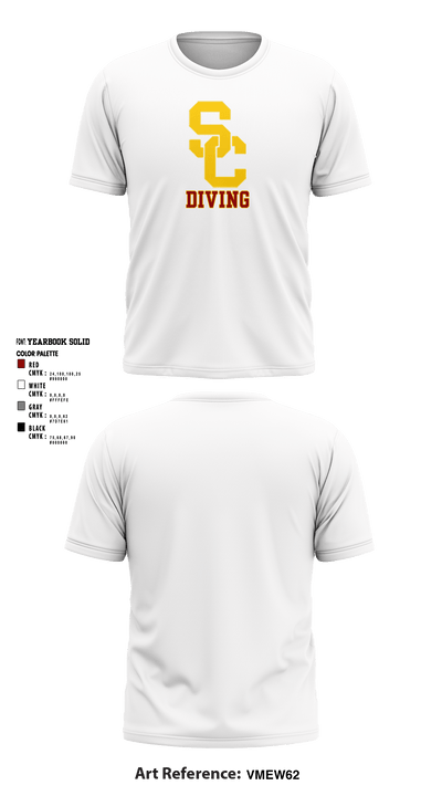 University Of Southern California Diving 38780209 Short Sleeve Performance Shirt - 34