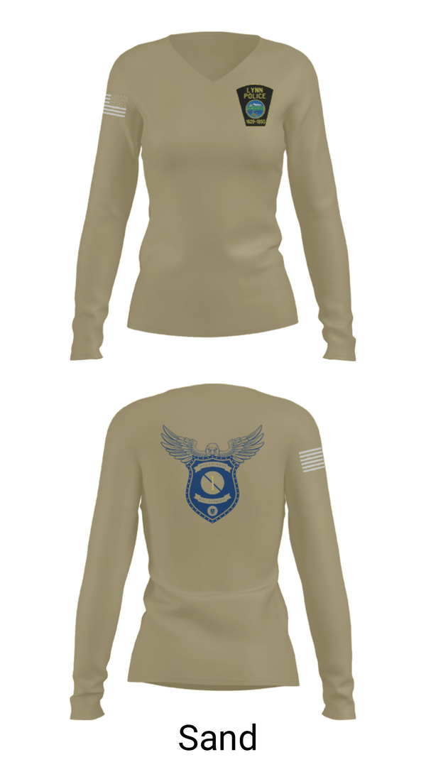 Women's Long Sleeve Vneck Shirt, , Police, Teamtime, Team time, sublimation, custom sports apparel, team uniforms, spirit wear, spiritwear, sports uniforms, custom shirts, team store, custom team store, fundraiser sports, apparel fundraiser