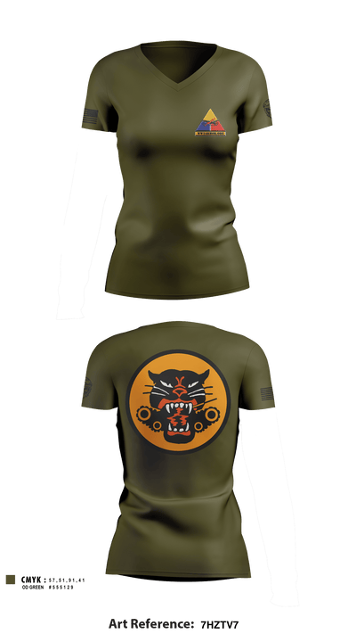 WW2ARMOR.ORG 18634919 Women's Short Sleeve V-neck Shirt - 2