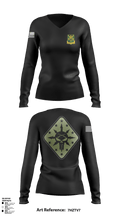C Co 1-635th AR 23122236 Women's Long Sleeve V-neck Shirt - 1
