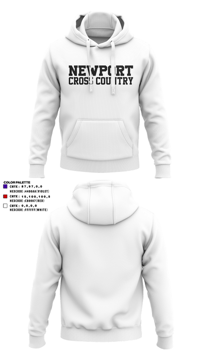 Newport High School Cross Country 52186865 Hoodie - 4