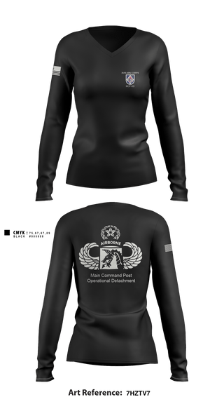 Women's Long Sleeve Vneck Shirt, , Army, Teamtime, Team time, sublimation, custom sports apparel, team uniforms, spirit wear, spiritwear, sports uniforms, custom shirts, team store, custom team store, fundraiser sports, apparel fundraiser