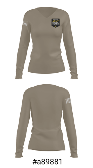Women's Long Sleeve Vneck Shirt, , National Guard, Teamtime, Team time, sublimation, custom sports apparel, team uniforms, spirit wear, spiritwear, sports uniforms, custom shirts, team store, custom team store, fundraiser sports, apparel fundraiser