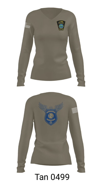 Lynn Police 66544607 Women's Long Sleeve V-neck Shirt - 41