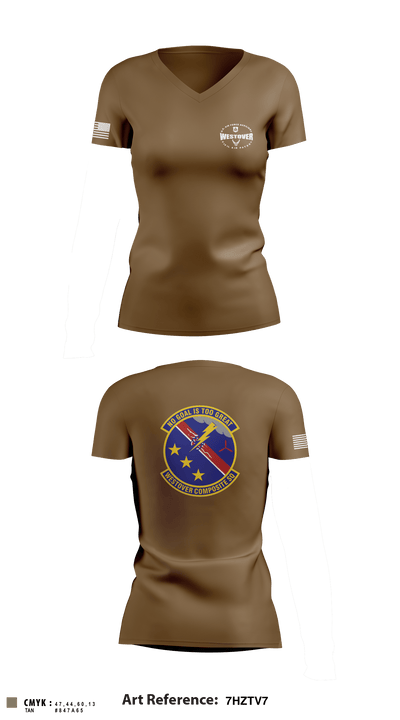 Westover Composite Squadron 58741877 Women's Short Sleeve V-neck Shirt - 3