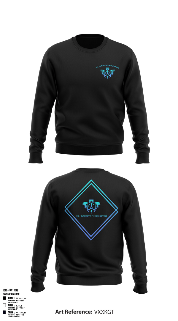 Crew Neck Sweatshirt, H & J Automotive / Mobile service, , Teamtime, Team time, sublimation, custom sports apparel, team uniforms, spirit wear, spiritwear, sports uniforms, custom shirts, team store, custom team store, fundraiser sports, apparel fundraiser