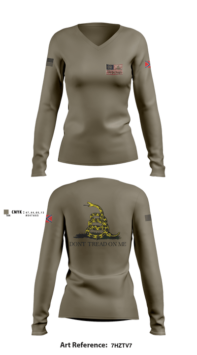 REDNECK'S 50991982 Women's Long Sleeve V-neck Shirt - 2