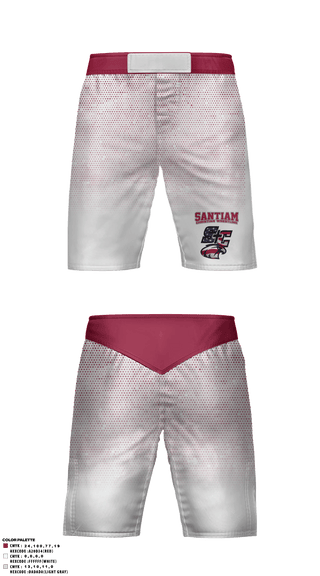 Fight Shorts, Santiam Christian School Wrestling, Wrestling, Teamtime, Team time, sublimation, custom sports apparel, team uniforms, spirit wear, spiritwear, sports uniforms, custom shirts, team store, custom team store, fundraiser sports, apparel fundraiser