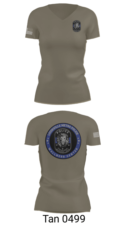 LMPD WELLNESS UNIT 57216807 Women's Short Sleeve V-neck Shirt - 36