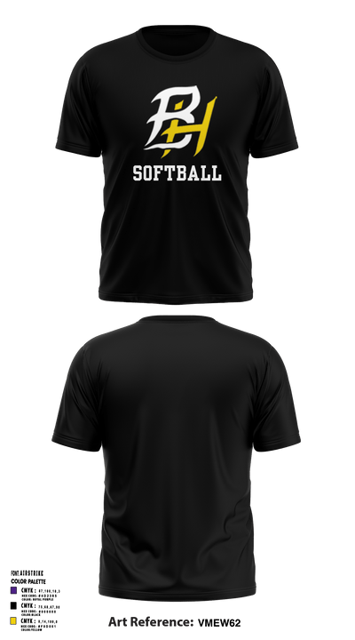 BRET HARTE UNION HIGH SCHOOL SOFTBALL Short Sleeve Performance Shirt - 9