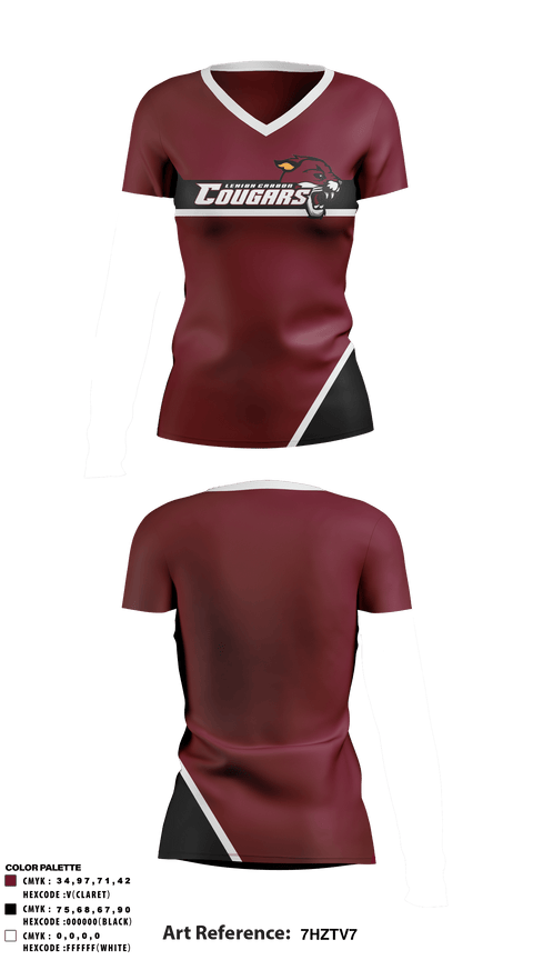 Women's Short Sleeve Vneck Shirt, Lehigh Carbon Community College, Spirit Store, Teamtime, Team time, sublimation, custom sports apparel, team uniforms, spirit wear, spiritwear, sports uniforms, custom shirts, team store, custom team store, fundraiser sports, apparel fundraiser