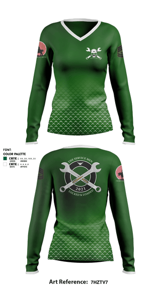 Women's Long Sleeve Vneck Shirt, The ServicemenThe Servicemen, , Teamtime, Team time, sublimation, custom sports apparel, team uniforms, spirit wear, spiritwear, sports uniforms, custom shirts, team store, custom team store, fundraiser sports, apparel fundraiser