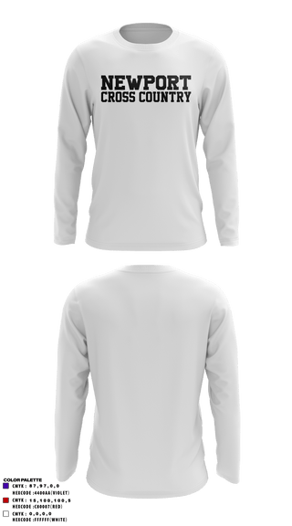 Long Sleeve Performance Shirt, Newport High School Cross Country, Cross Country, Teamtime, Team time, sublimation, custom sports apparel, team uniforms, spirit wear, spiritwear, sports uniforms, custom shirts, team store, custom team store, fundraiser sports, apparel fundraiser