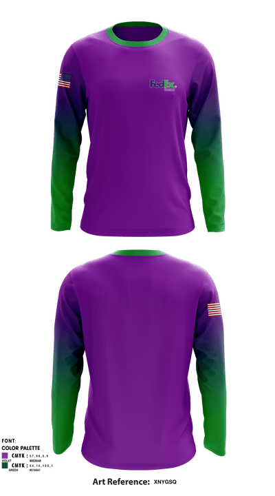 FedEx Ground 74898135 Long Sleeve Performance Shirt - 1
