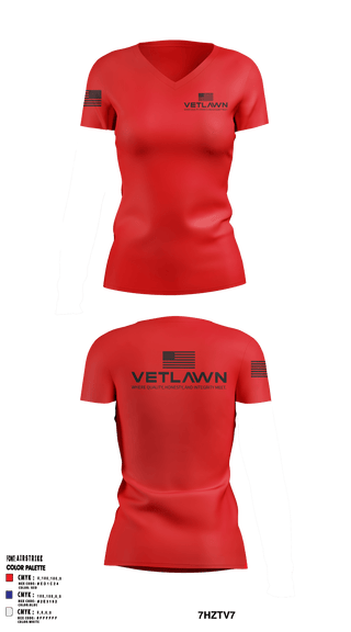 Women's Short Sleeve Vneck Shirt, VetLawn, Army, Teamtime, Team time, sublimation, custom sports apparel, team uniforms, spirit wear, spiritwear, sports uniforms, custom shirts, team store, custom team store, fundraiser sports, apparel fundraiser
