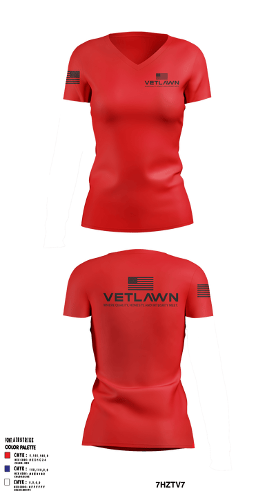 Vetlawn 83001110 Women's Short Sleeve V-neck Shirt - 2