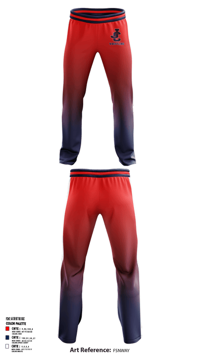 Jefferson County High School Wrestling 39623353 Sweatpants - 1